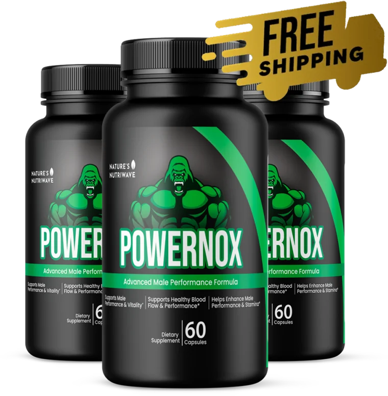 PowerNox male performance support three-bottle package